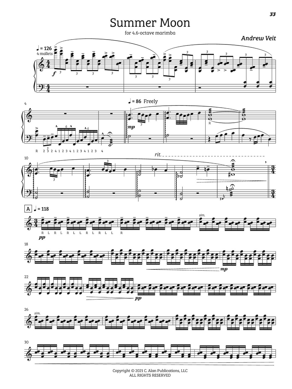 Lion's Roar, The (11 Sequential Intermediate Solos for Marimba)