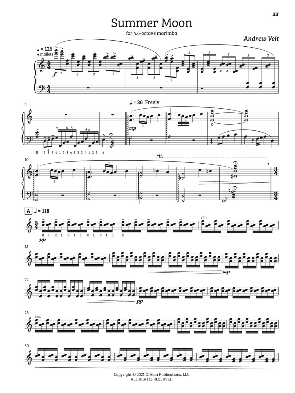 Lion's Roar, The (11 Sequential Intermediate Solos for Marimba)