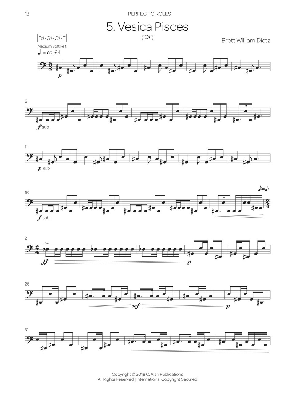 Perfect Circles: 12 Intermediate Pieces for 4 Timpani