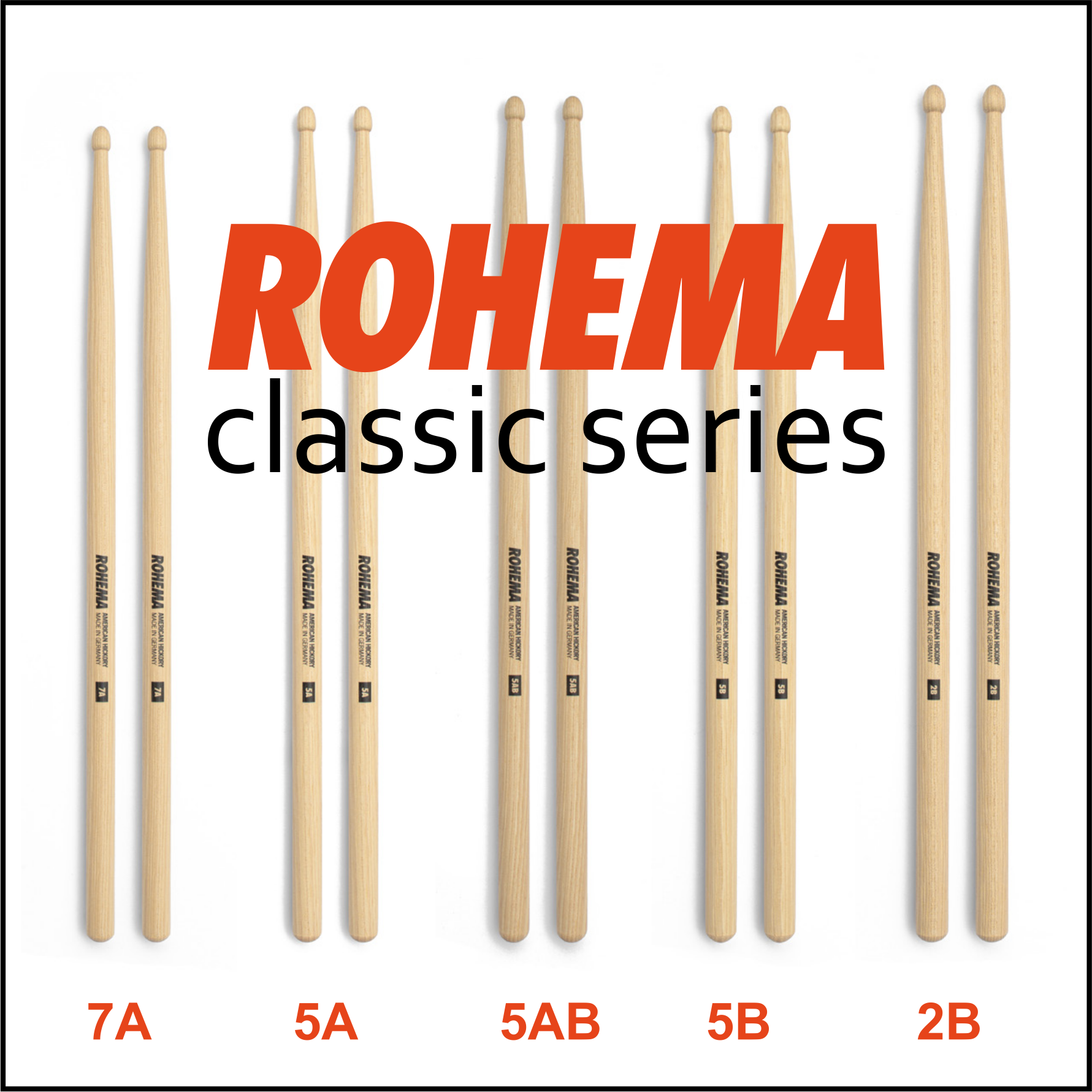 Rohema Classic Series: Professionele, Stevige, Duurzame en vriendelijke geprijsde drumstokken!