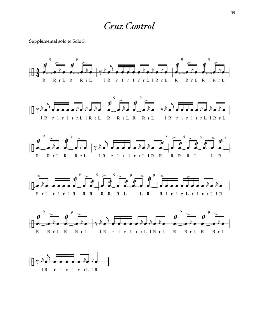 Sequential Approach to Rudimental Snare drum