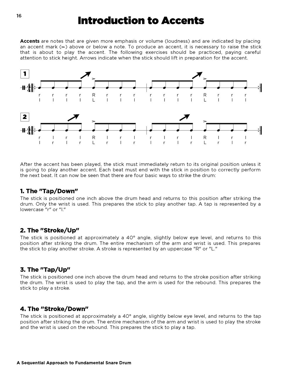 Sequential Approach to Fundamental Snare Drum