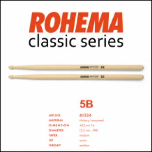 Rohema Classic Series 5B: Professionele, stevige, duurzame en vriendelijke geprijsde drumstokken.